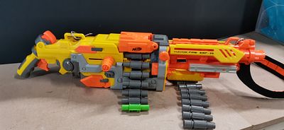 Nerf N-Strike Havok Fire EBF-25 Blaster. A Nerf N-Strike Havok Fire EBF-25 belt-fed toy foam 