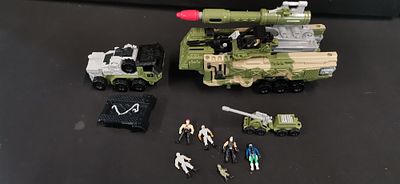 A Group of Matchbox Mission Bravo Phantom Fortress Military Vehicles and Accessories. This lot 
