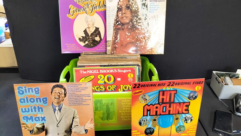 Lot 480: A Collection of 50 Vintage Vinyl LP Records Including K-tel and Pye Records
