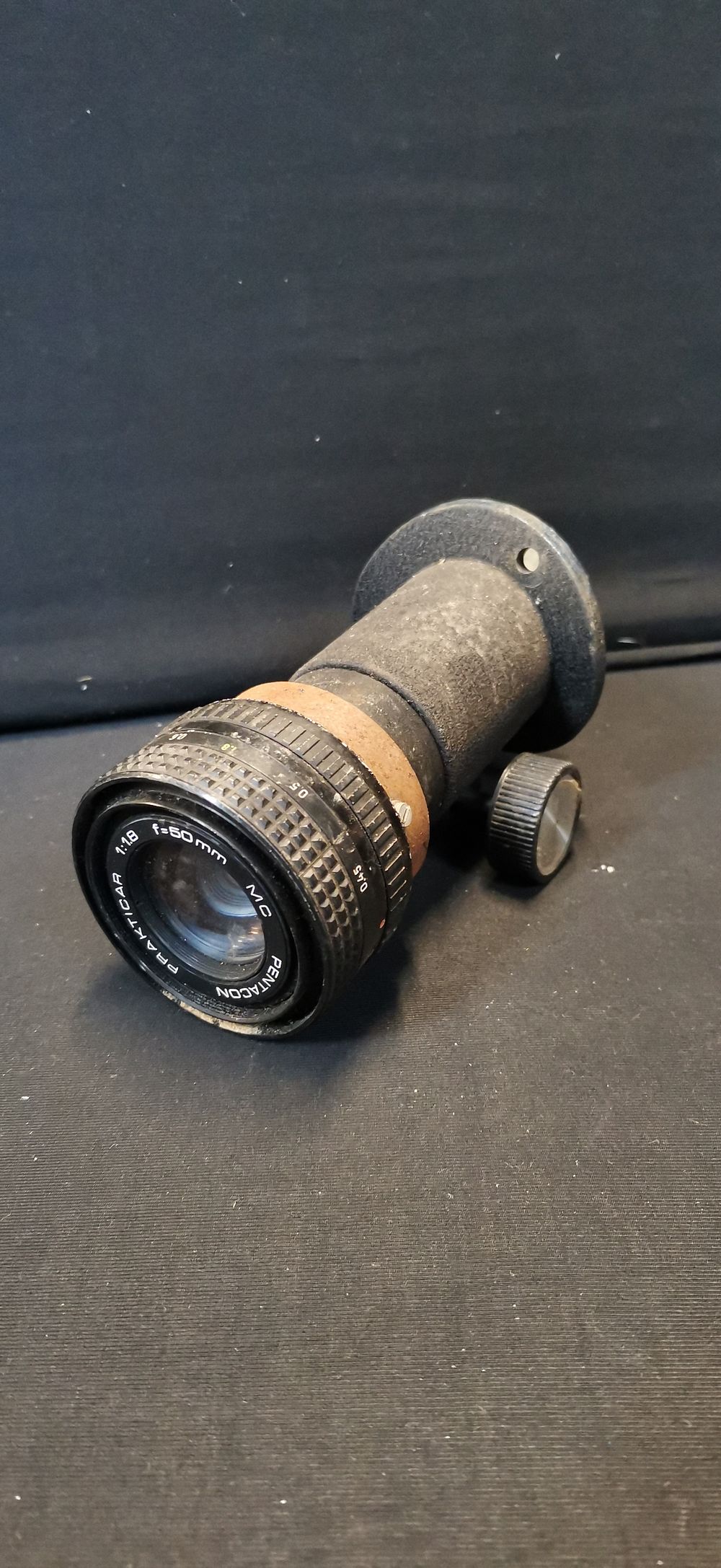 Lot 559: Pentacon Prakticar 50mm f/1.8 MC Lens in Specialised Industrial Optical Assembly