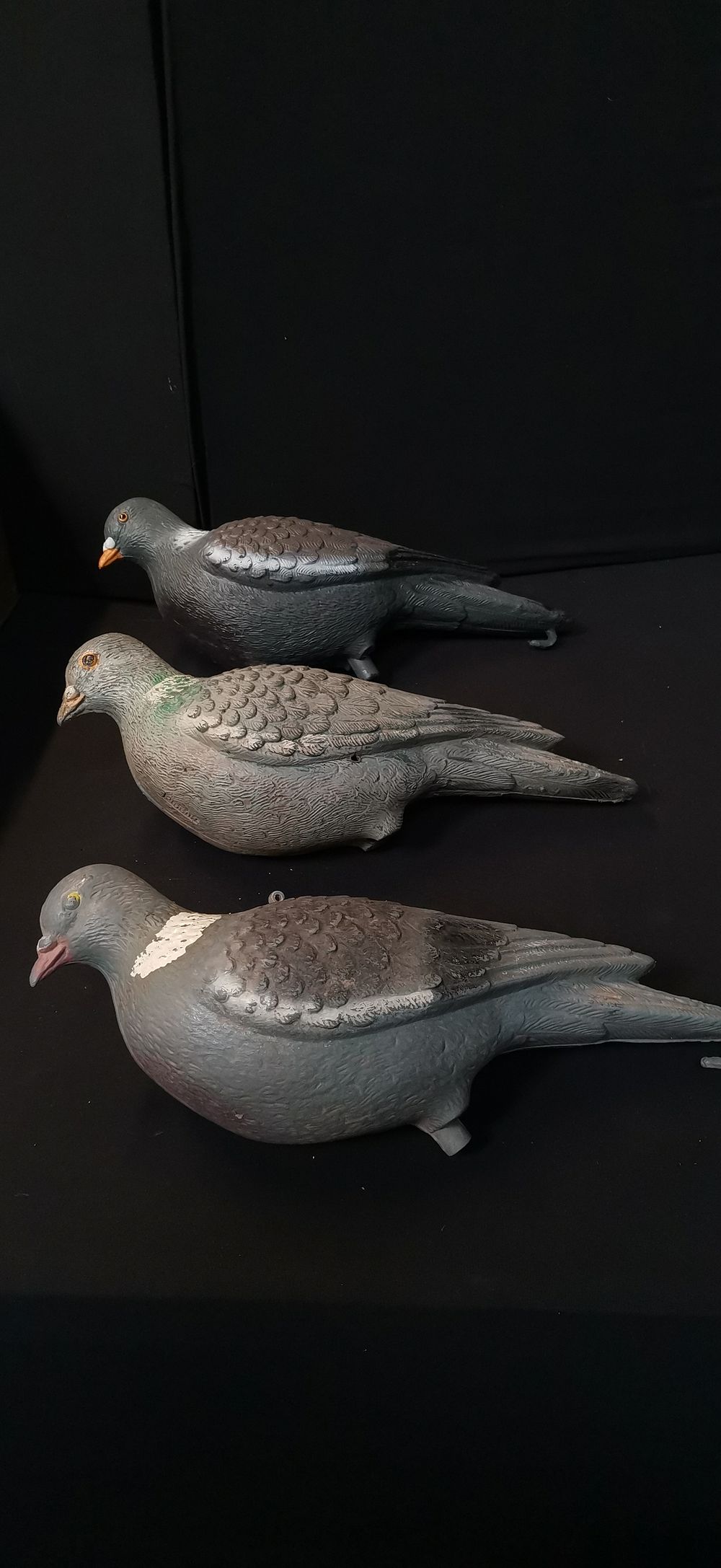 Lot 576: A Trio of Wood Pigeon Decoys by Sport Plast and David Nickerson