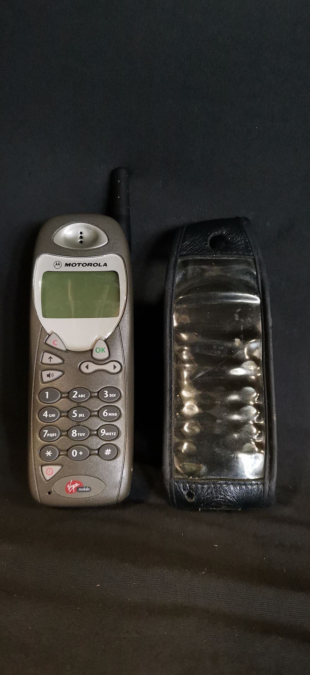 Lot 597: Motorola M3888 Mobile Telephone for Virgin Mobile with Carrying Case. Untested