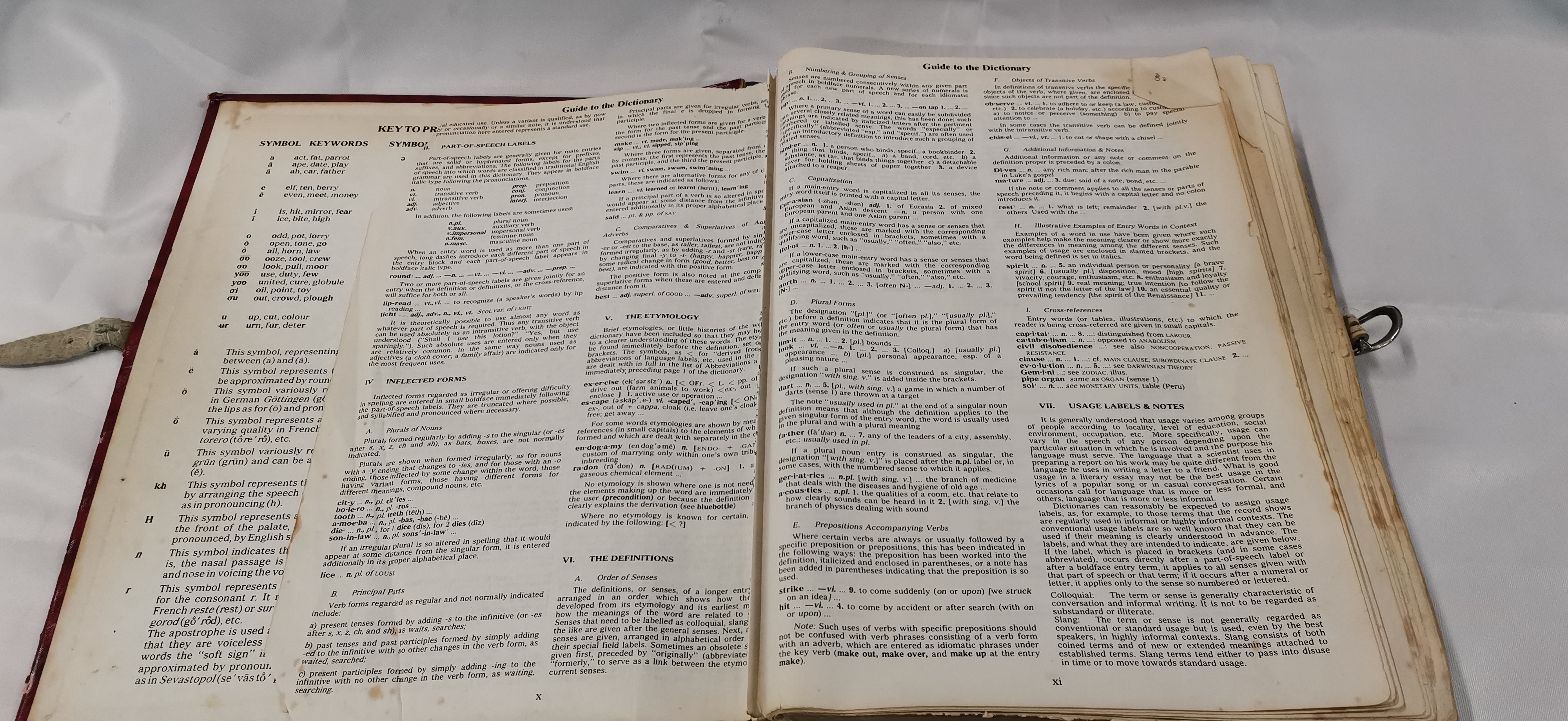 Unidentified Publisher. A Large Format English Dictionary. Circa Mid-20th Century.