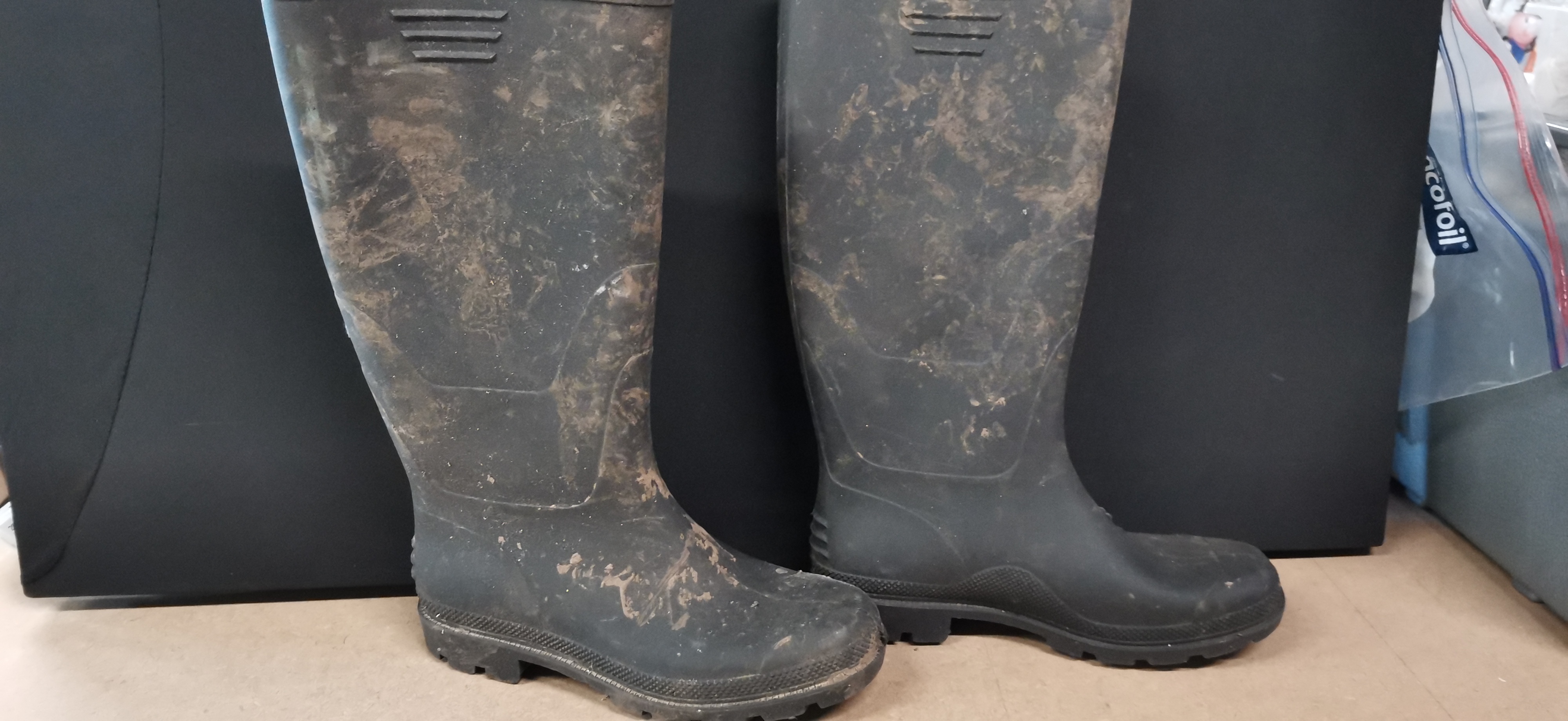 A Pair of Italian Rubber Utility Boots, Size 43