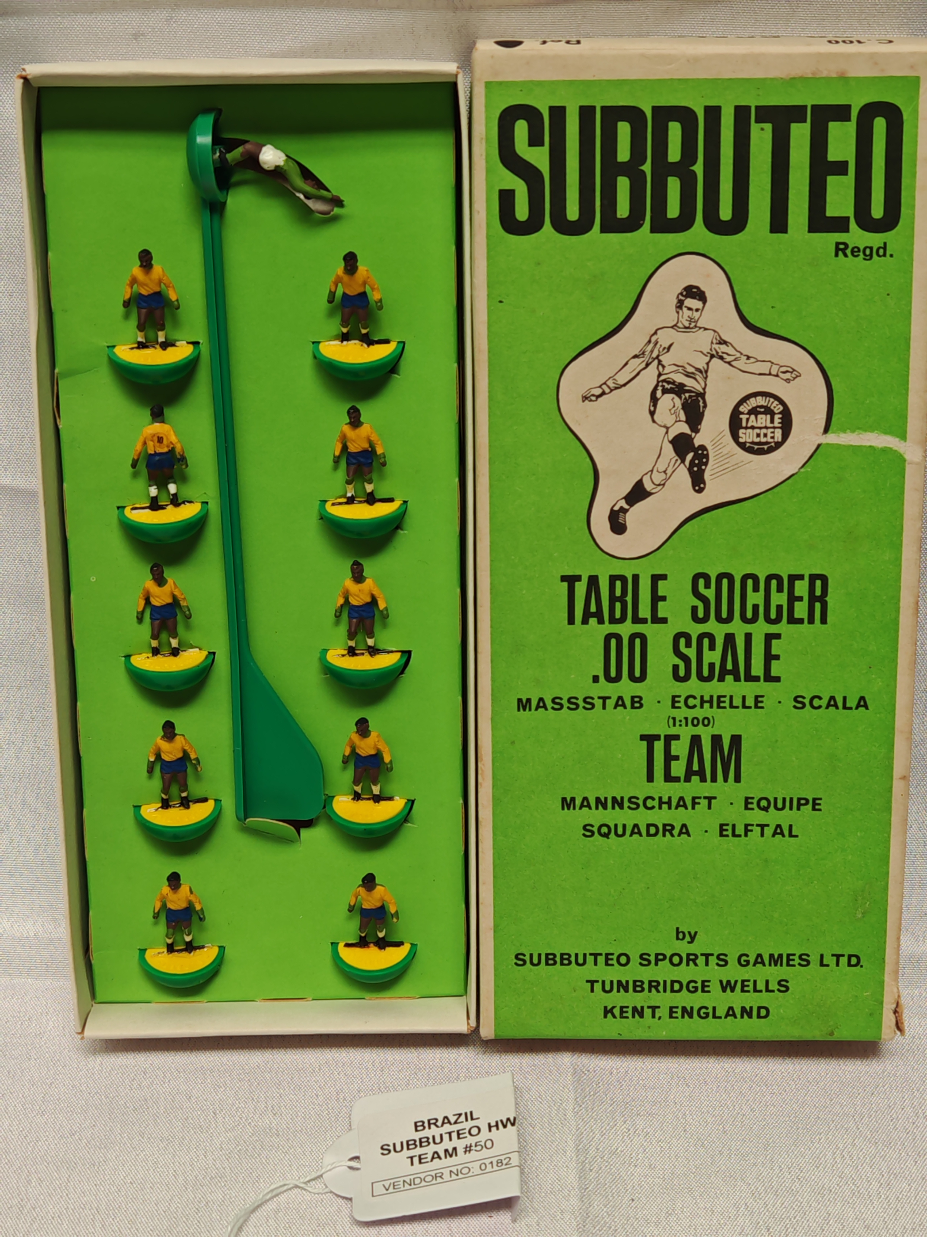 Vintage Subbuteo Heavyweight Team Ref. #50 Brazil