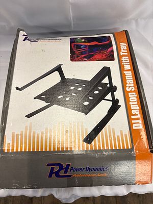 Power Dynamics Professional Audio, DJ Laptop Stand with Tray, N/A, Adjustable Height. Manufacture 