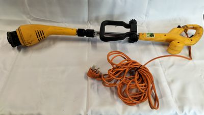 Landxcape GGT350T Electric Grass Trimmer with Original Packaging. A yellow and black Landxcape 