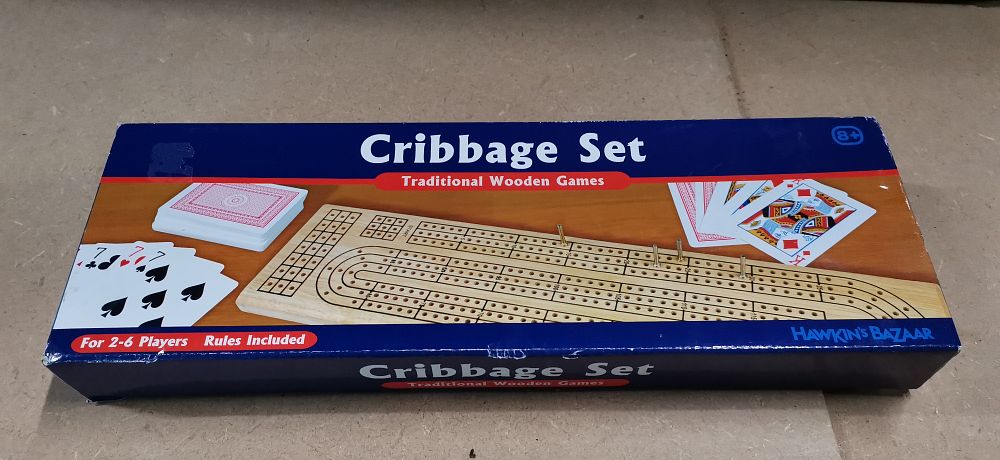Hawkin's Bazaar Traditional Wooden Games Cribbage Set