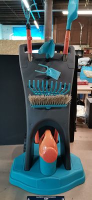 A Childrens Garden Tool Trolley and Accessory Set in the Style of Gardena