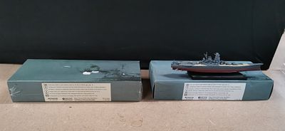 A Pair of Editions Atlas Collections DeAgostini Model Warships, Prinz Eugen and Yamato. One 