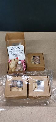 Four My Little Worry Bear Miniature Plush Toy Gift Sets in Boxes