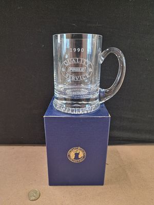 A Michael Virden Collection Commemorative Engraved Crystal Tankard, 1990