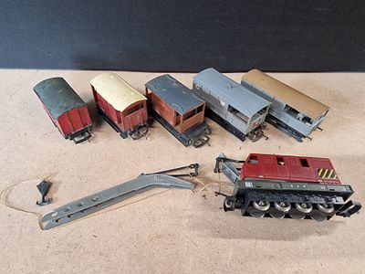 A Collection of OO Gauge Model Railway Rolling Stock and Breakdown Crane