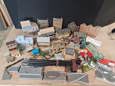 A Large Collection of over 20 OO Gauge Model Railway Buildings and Scenic Accessories