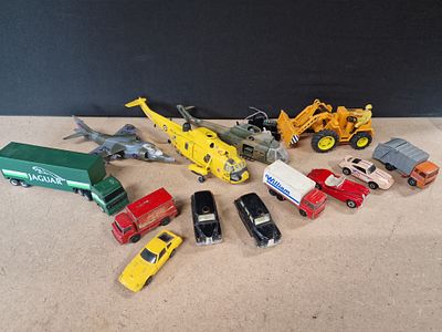 A Collection of Vintage Toy Vehicles and Aircraft Attributed to Corgi and Matchbox