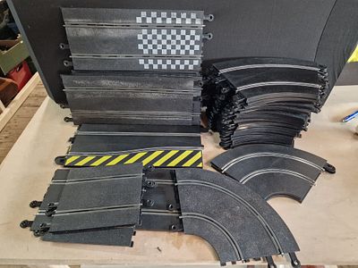 A Collection of Slot Car Racing Track Sections