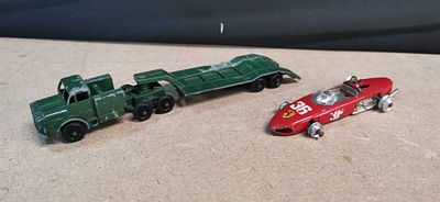 Two Vintage Die-cast Vehicles including Corgi Ferrari Formula 1 and Matchbox Thornycroft Antar