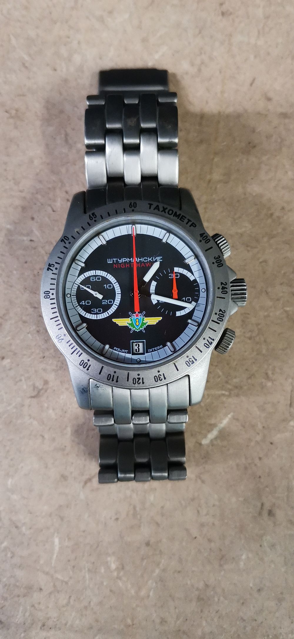 Lot 156: Poljot International Sturmanskie Nighthawk Limited Edition Manual Wind Chronograph Wristwatch