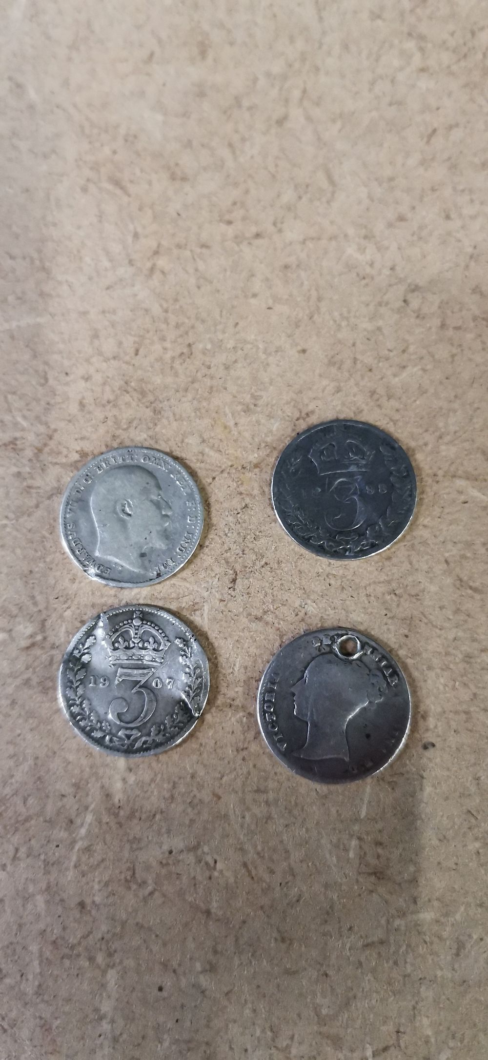 Lot 159: A Collection of UK Silver Threepence and Fourpence Coins