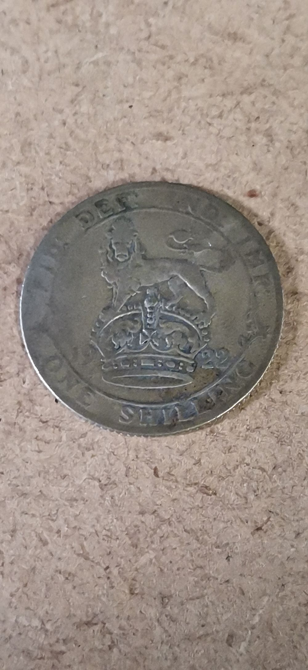 Lot 164: UK 1922 Silver One Shilling Coin George V KM 824
