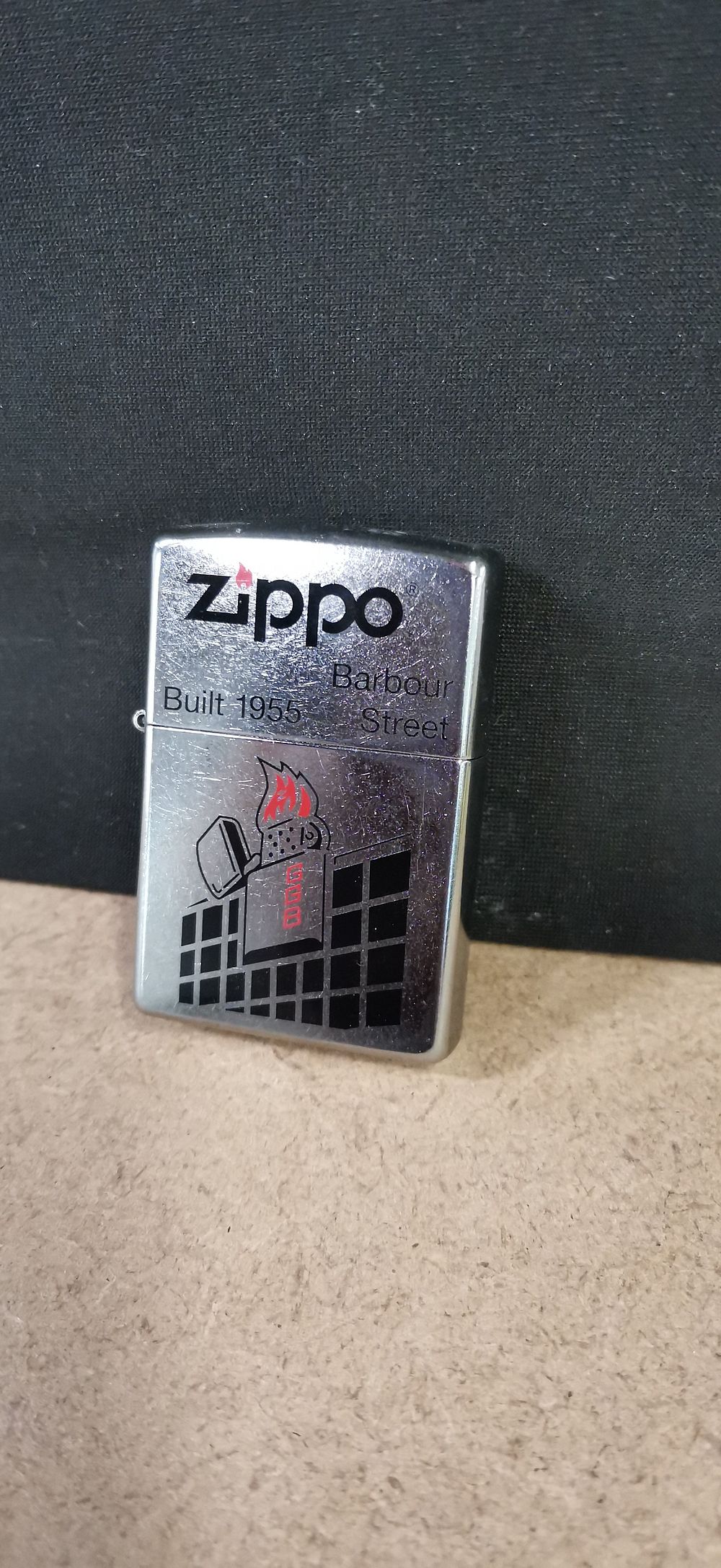 Lot 208: Zippo Barbour Street Built 1955 Special Edition Windproof Lighter, 2018
