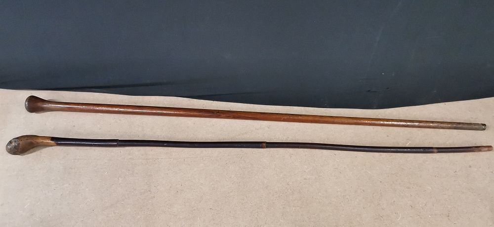 Lot 210: Two Antique Walking Sticks, 19th to Early 20th Century
