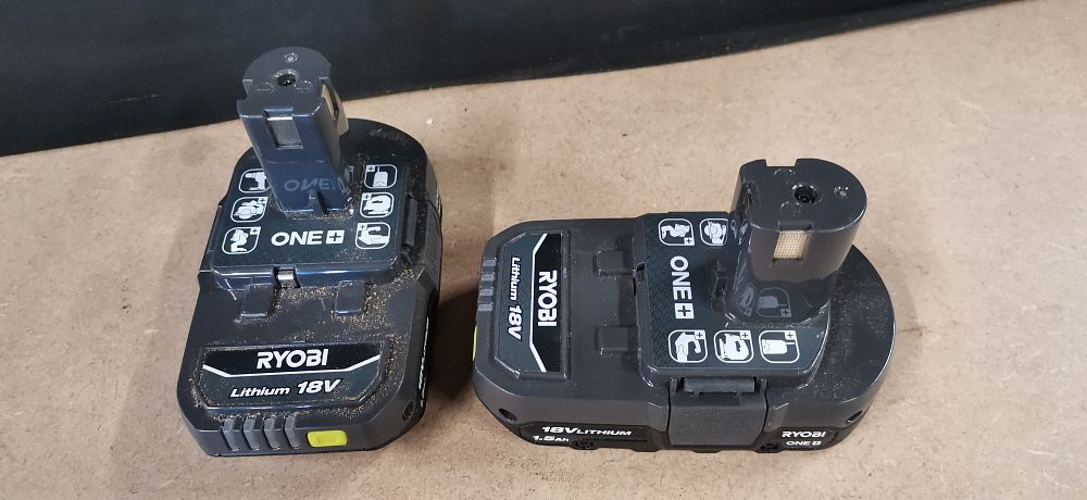 Lot 239: A Pair of Ryobi ONE+ 18V 1.5Ah Lithium-Ion Power Tool Batteries