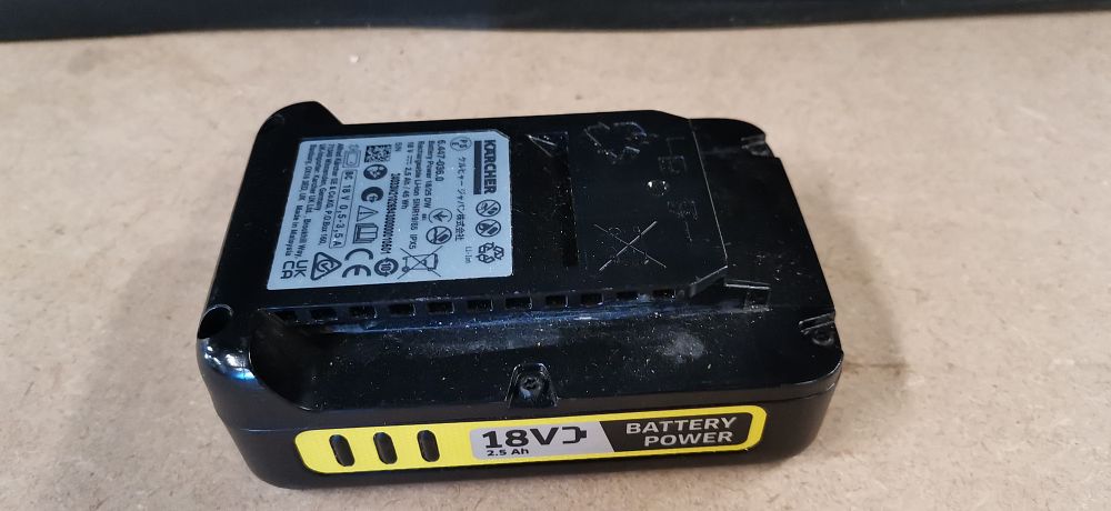 Lot 240: Karcher Battery Power 18V 2.5Ah Rechargeable Lithium-ion Battery Pack Model 6.447-036.0