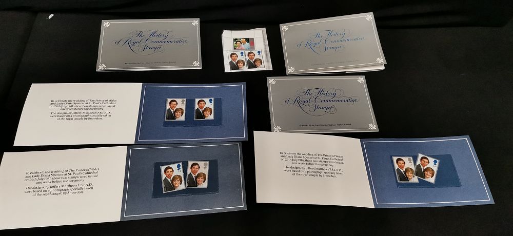 Lot 282: UK 1981 Royal Wedding Commemorative Stamp Souvenir Packs, SG 1160-1161