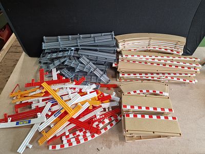 An Assortment of Vintage Slot Car Racing Track Accessories attributed to Scalextric