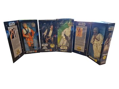 Four Kenner Star Wars Collector Series 12-inch Action Figures
