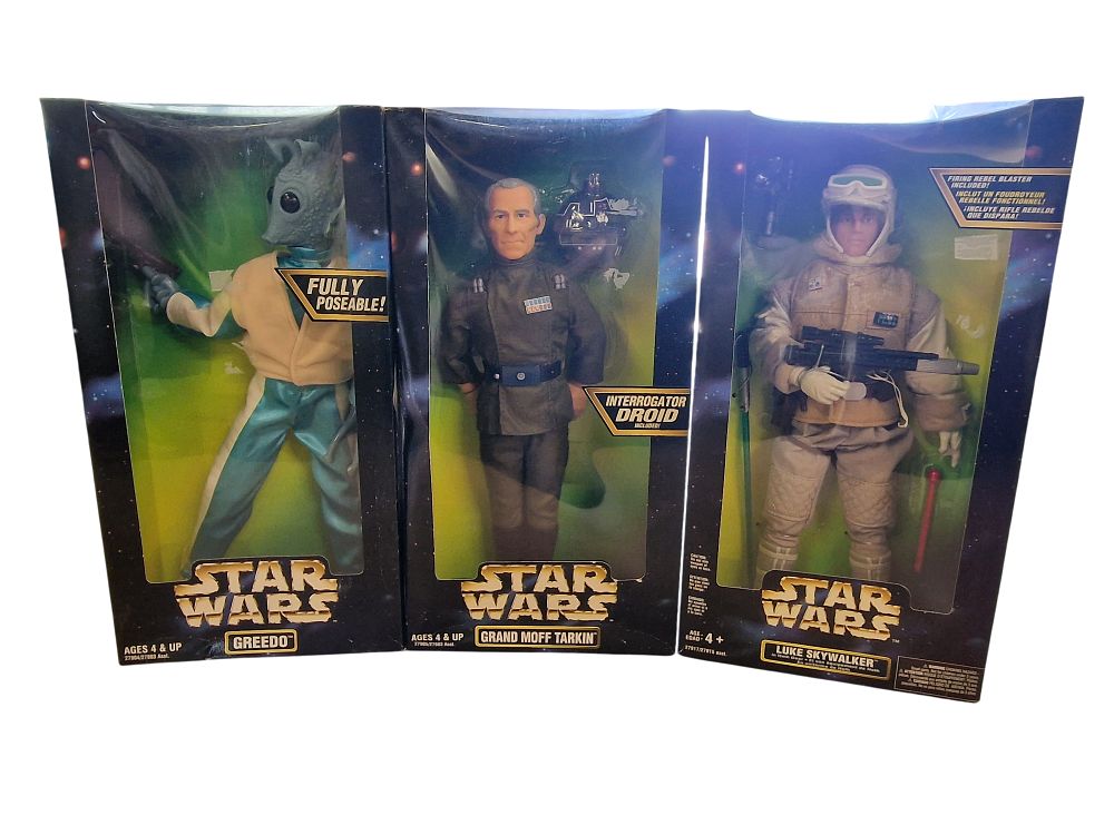 Lot 470: Three Hasbro Star Wars Action Collection 12-Inch Scale Boxed Figures
