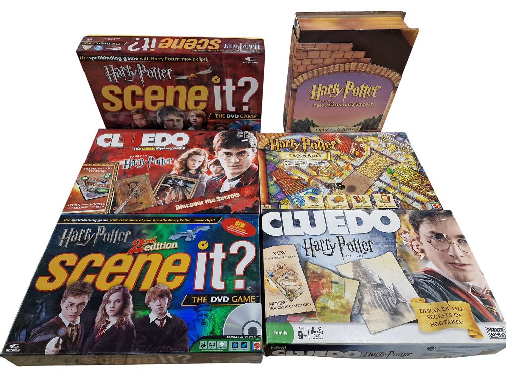 A Collection of Harry Potter Themed Board Games and DVD Trivia Games by Mattel and Parker