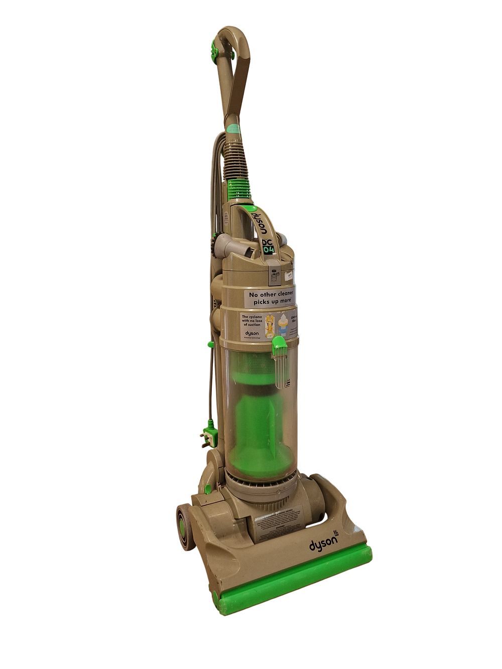 Lot 486: Dyson DC04 Silver and Lime Upright Vacuum Cleaner