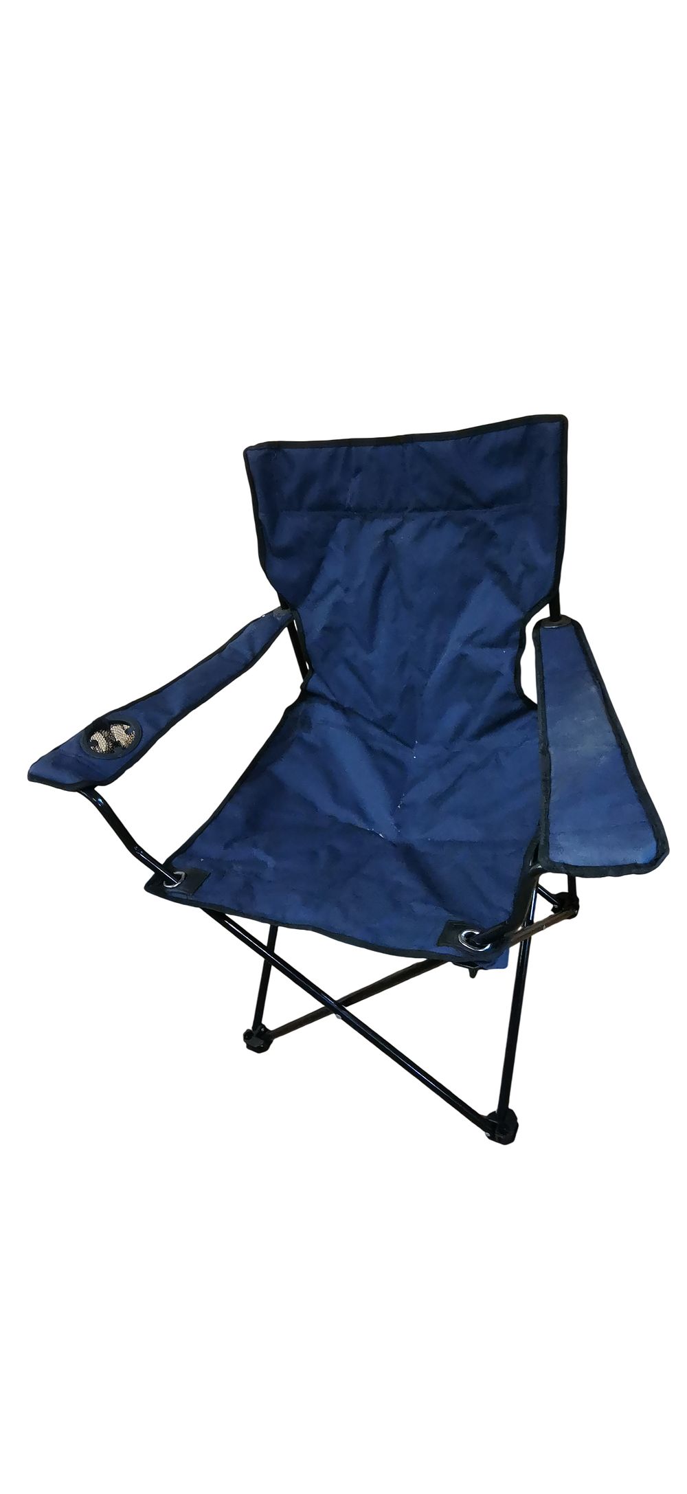 Lot 504: A Portable Folding Blue Fabric Camping Armchair