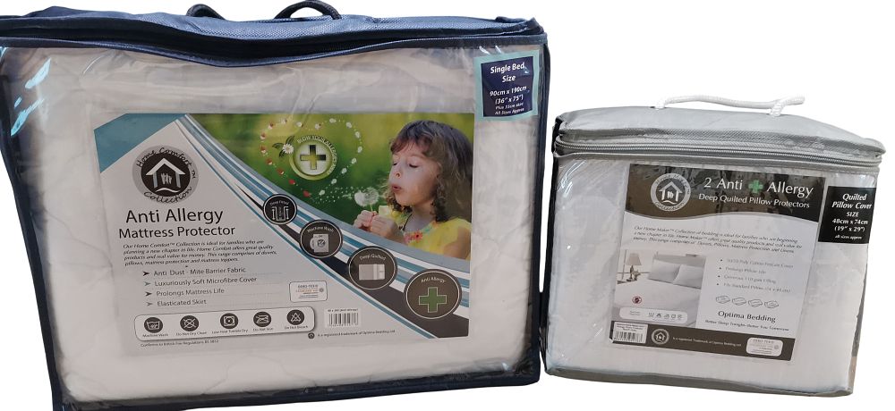 Lot 512: Two Items of Optima Bedding Ltd Anti-Allergy Bedding Protection