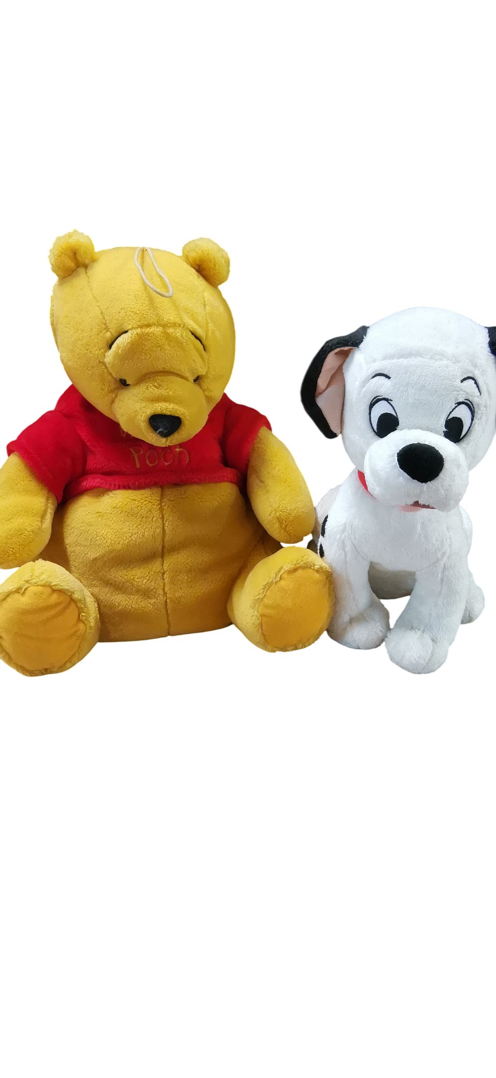 A Pair of Disney Soft Toys Including Winnie the Pooh and a Disney Store Dalmatian Puppy