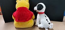 A Pair of Disney Soft Toys Including Winnie the Pooh and a Disney Store Dalmatian PuppyImage - 1