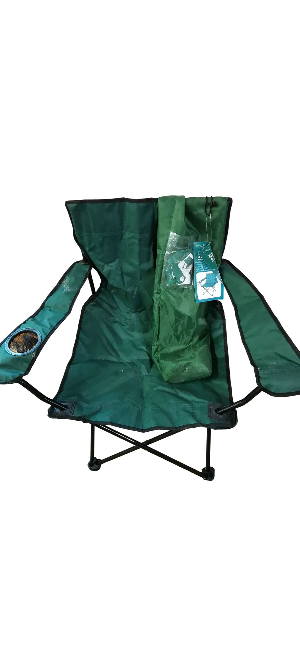 Lot 540: Home Living Collapsible Camping Armchair with Cup Holder and Carry Bag