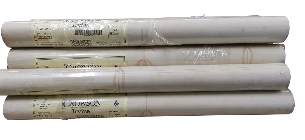 Lot 545: A Collection of 10 Crowson Irvine Pattern Wallcovering Rolls