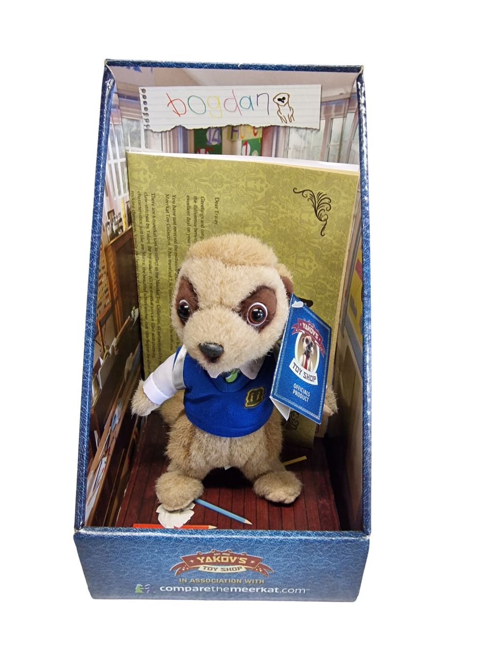 Boxed Compare the Meerkat Character Toy, Bogdan the Schoolboy by Yakov's Toy Shop