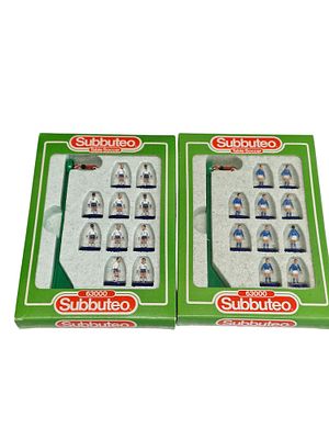 A Pair of Boxed Subbuteo Table Soccer 63000 Series Team Sets. England and Italy