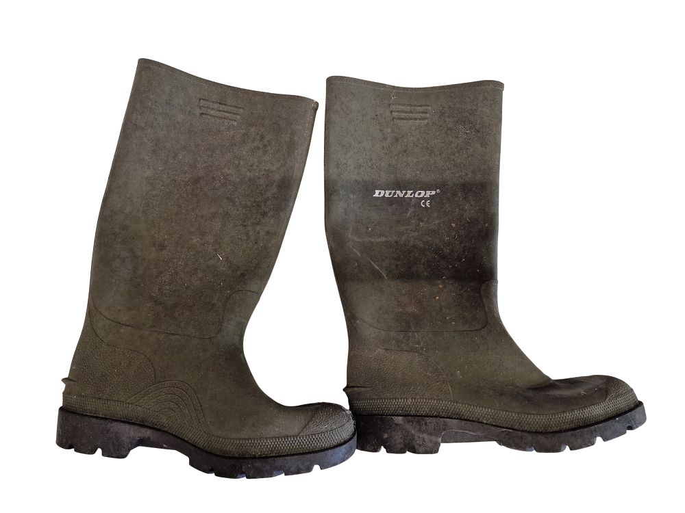 Lot 579: A Pair of Dunlop Pricemastor Green PVC Wellington Boots