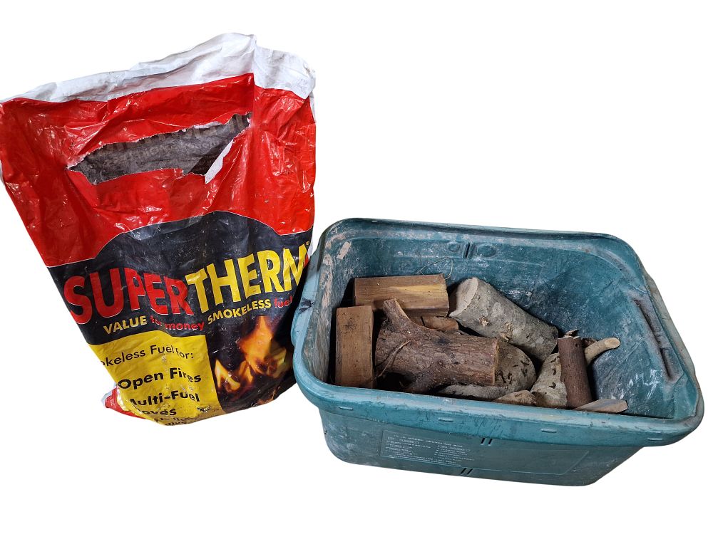 Lot 583: An Assortment of Household Fuel Including Supertherm Smokeless Fuel and Mixed Firewood