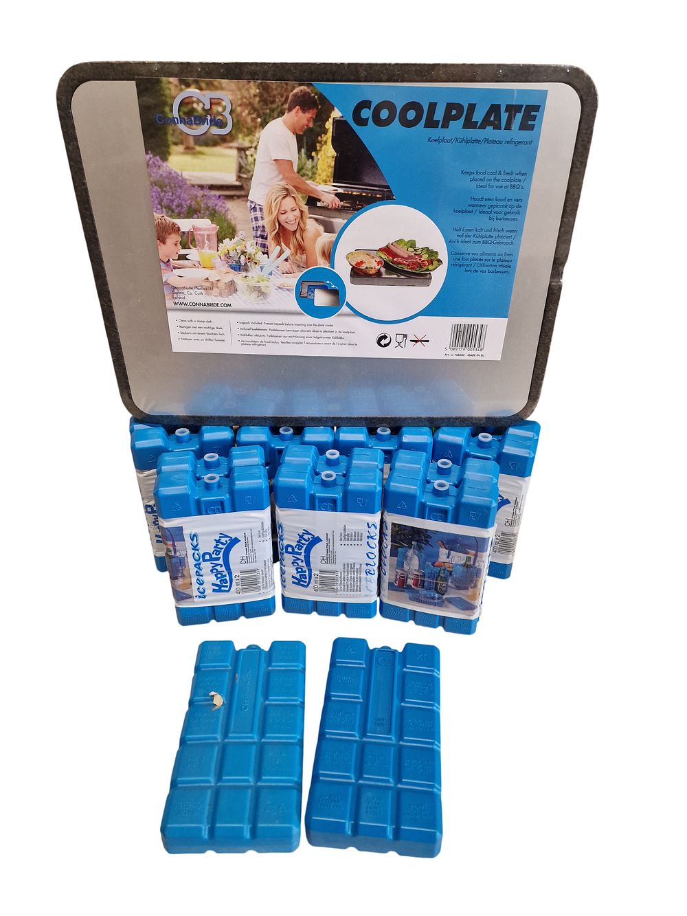 Lot 588: A Collection of Outdoor Cooling Accessories including a ConnaBride Coolplate and Multiple Freezer Blocks