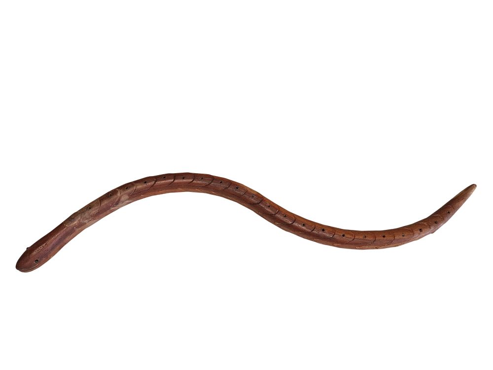 Lot 595: Carved Wooden Articulated Snake