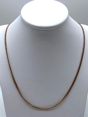 A 9ct yellow gold curb necklace, Italian hallmark, 20 inches long, 4 grams in weight approx