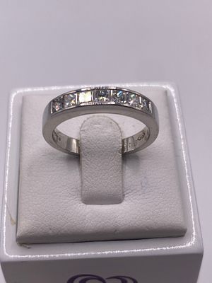 A platinum & diamond ring, approx 0.50ct diamond, 5.1 grams in weight approx, ring size I, like 