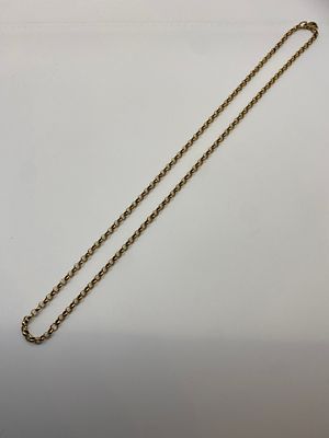 A 9ct yellow gold belcher chain, 20 inches long, weight is 9.2 grams approx,