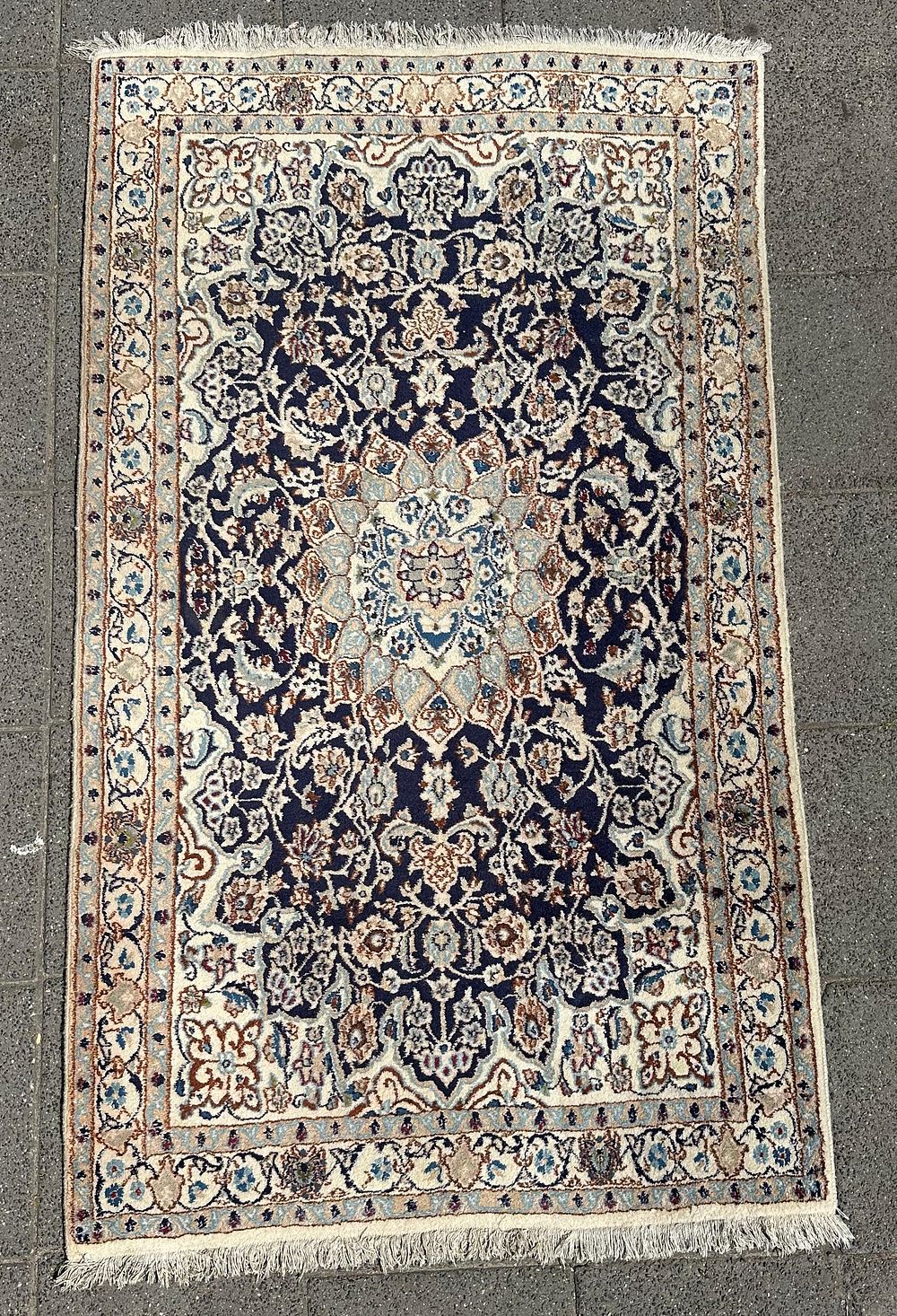 Nain. A vintage Persian Nain carpet, hand-knotted, circa 1990. Dimensions: 205*111 cm .